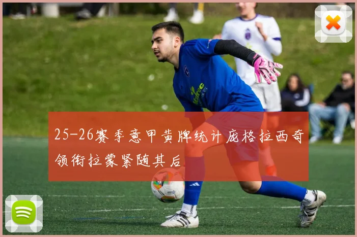 25-26赛季意甲黄牌统计庞格拉西奇领衔拉蒙紧随其后